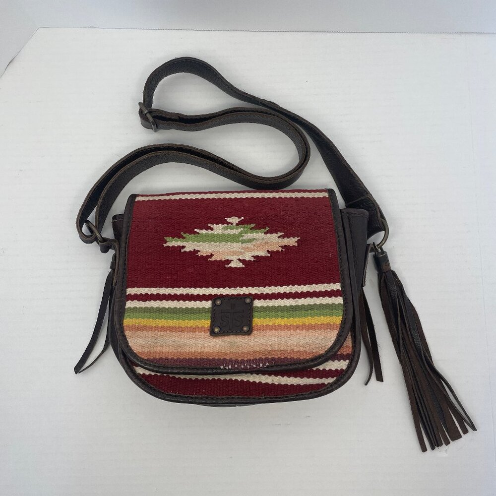 STS Ranch Wear Purse Leather Saddle Blanket Crossbody Southwestern Cowgirl Rodeo